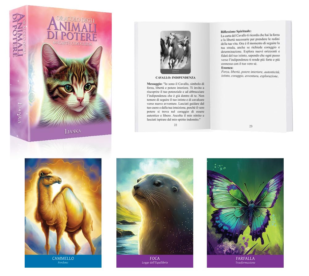 Oracolo degli Animali di Potere: 44 Carte e Libro Guida